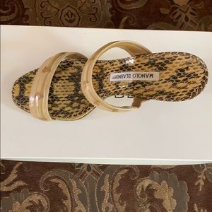 Manolo Blahnik bamboo calf nocciola shoes size 37